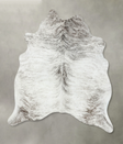 Grey Brindle Large Brazilian Cowhide Rug 6'6"H x 5'9"W #B18568 by Hudson Hides