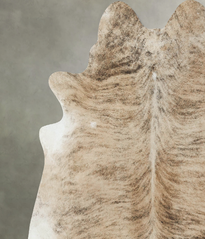 Light Brindle X-Large Brazilian Cowhide Rug 6'8"H x 6'3"W #B18575 by Hudson Hides
