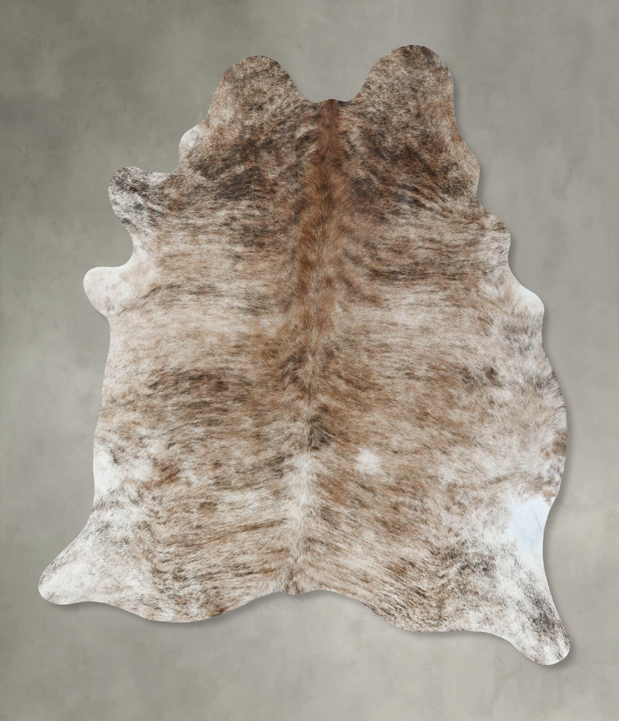 Light Brindle X-Large Brazilian Cowhide Rug 7'3"H x 5'9"W #B18576 by Hudson Hides