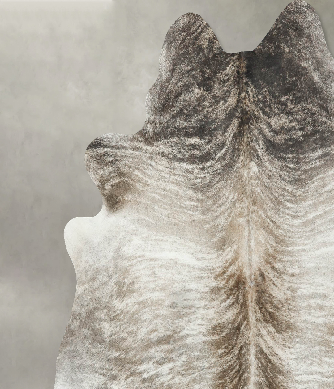 Light Brindle X-Large Brazilian Cowhide Rug 6'9"H x 6'6"W #B18577 by H