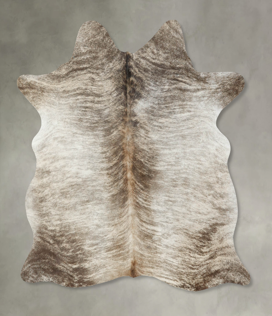 Light Brindle Large Brazilian Cowhide Rug 6'5"H x 5'2"W #B18578 by Hudson Hides