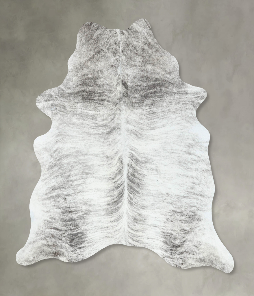 Grey Brindle X-Large Brazilian Cowhide Rug 7'4"H x 5'11"W #B18581 by Hudson Hides