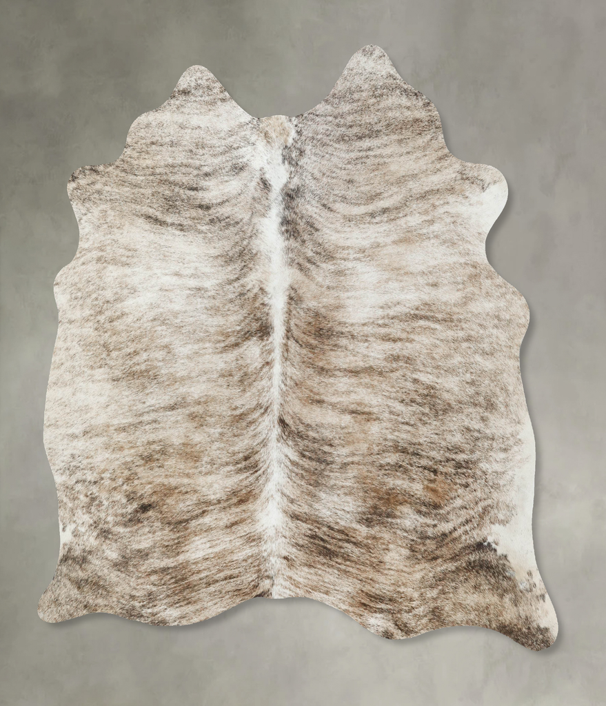 Light Brindle Large Brazilian Cowhide Rug 6'2"H x 5'5"W #B18584 by Hudson Hides