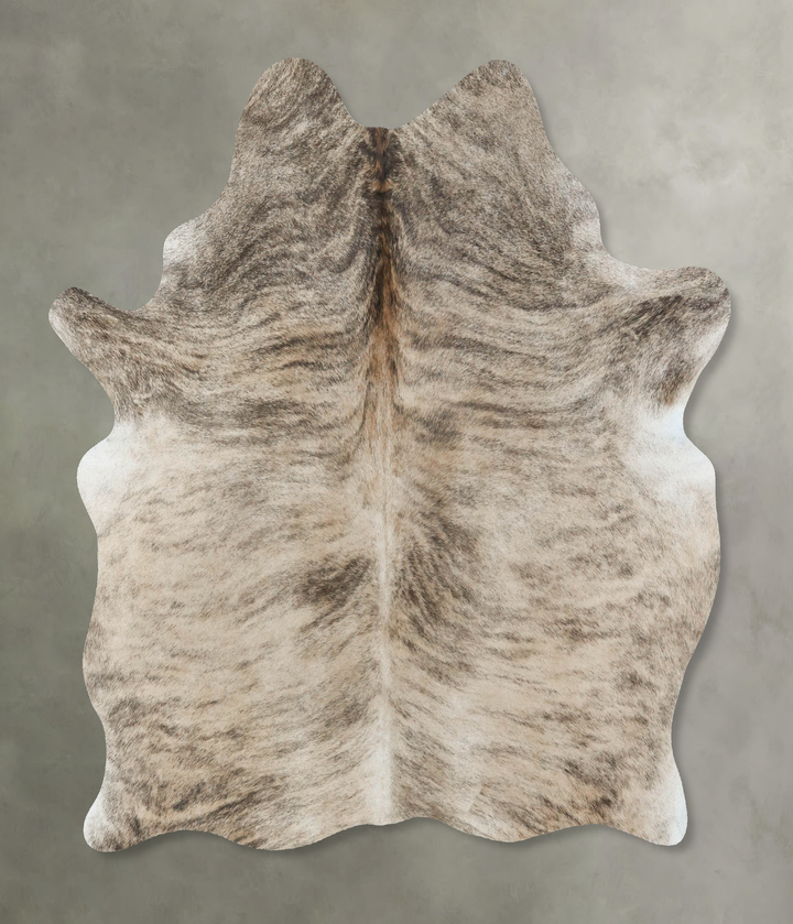 Light Brindle Medium Brazilian Cowhide Rug 5'10"H x 5'1"W #B18585 by Hudson Hides