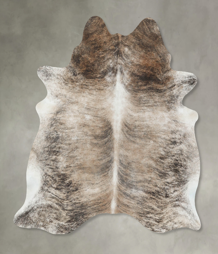 Light Brindle Large Brazilian Cowhide Rug 6'8"H x 5'7"W #B18588 by Hudson Hides