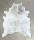 Grey Brindle Large Brazilian Cowhide Rug 6'8"H x 5'9"W #B18589 by Hudson Hides