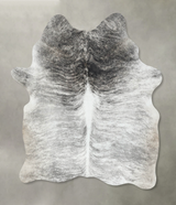 Grey Brindle Large Brazilian Cowhide Rug 7'2"H x 5'7"W #B18590 by Hudson Hides