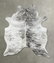 Grey Brindle X-Large Brazilian Cowhide Rug 7'3"H x 5'7"W #B18592 by Hudson Hides