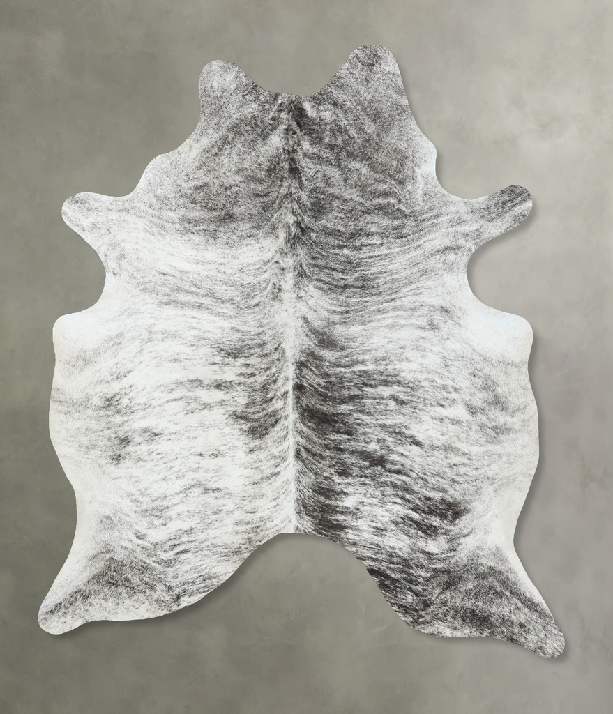 Grey Brindle X-Large Brazilian Cowhide Rug 7'3"H x 5'7"W #B18592 by Hudson Hides