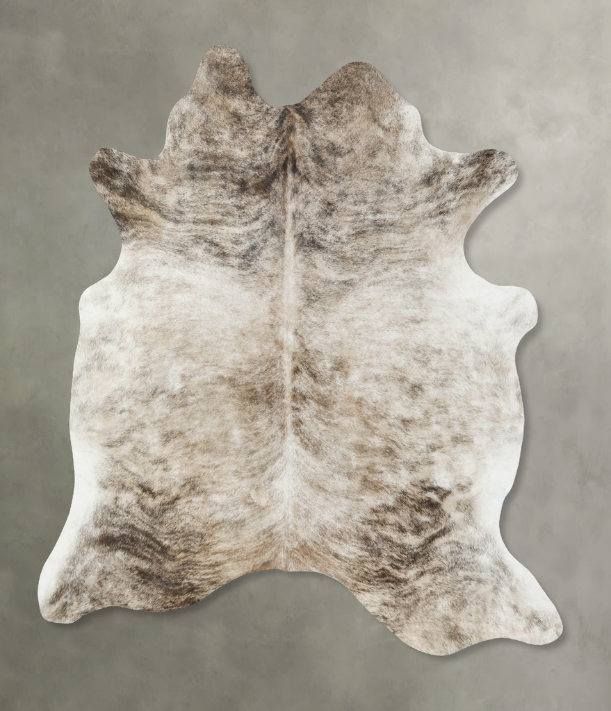 Light Brindle X-Large Brazilian Cowhide Rug 6'10"H x 6'1"W #B18594 by Hudson Hides