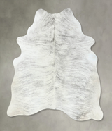 Grey Brindle Large Brazilian Cowhide Rug 6'7"H x 5'2"W #B18595 by Hudson Hides