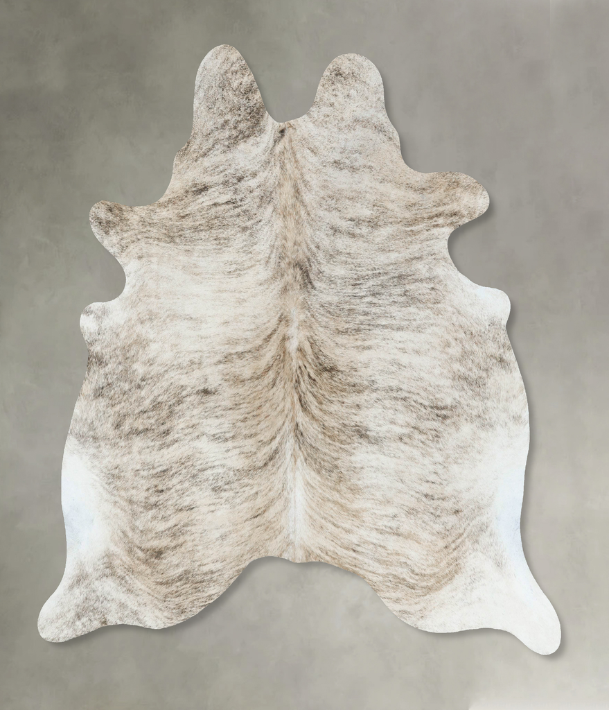 Light Brindle Large Brazilian Cowhide Rug 6'8"H x 5'11"W #B18597 by Hudson Hides