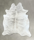 Grey Brindle Large Brazilian Cowhide Rug 6'5"H x 5'5"W #B18599 by Hudson Hides