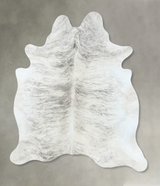 Grey Brindle Large Brazilian Cowhide Rug 6'5"H x 5'5"W #B18599 by Hudson Hides