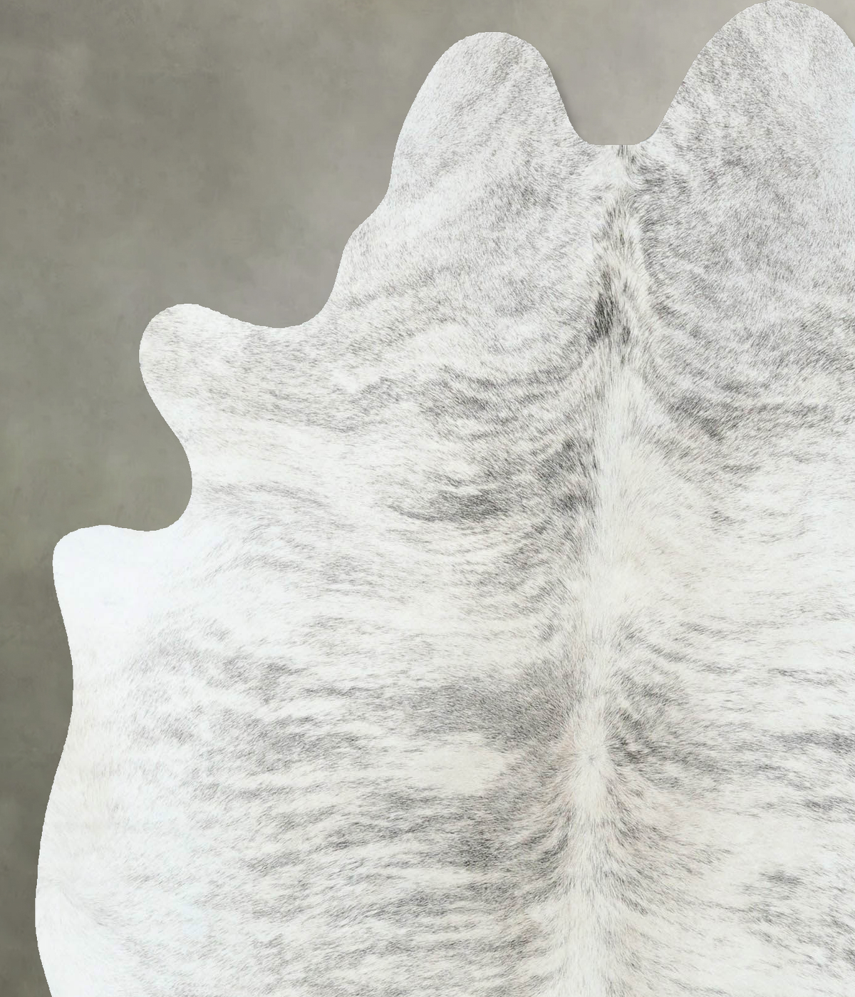 Grey Brindle Large Brazilian Cowhide Rug 6'5"H x 5'5"W #B18599 by Hudson Hides