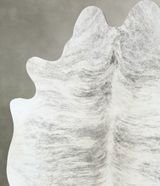 Grey Brindle Large Brazilian Cowhide Rug 6'5"H x 5'5"W #B18599 by Hudson Hides