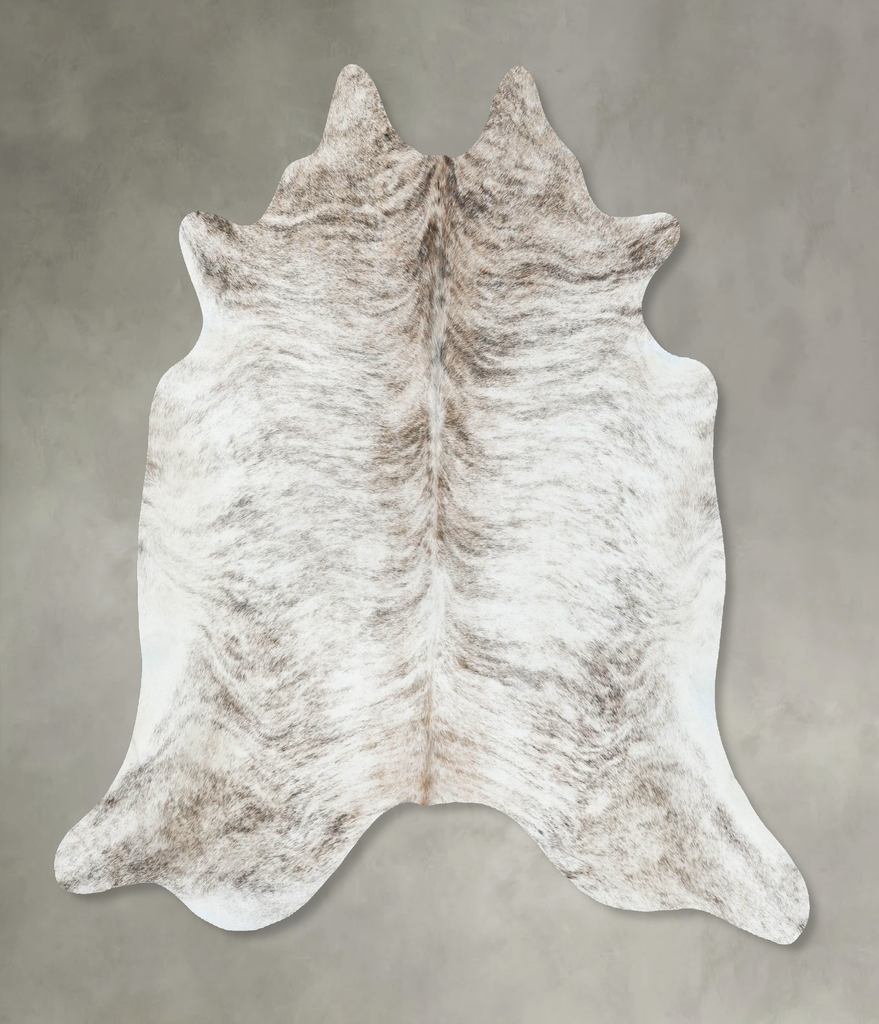 Light Brindle Large Brazilian Cowhide Rug 6'0"H x 6'5"W #B18600 by Hudson Hides