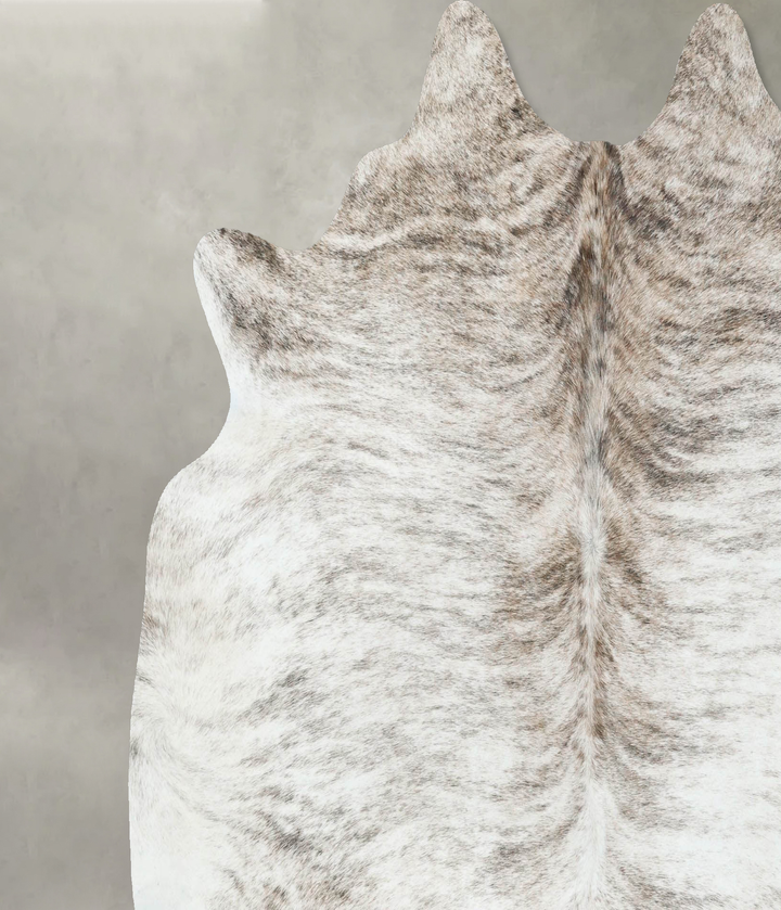 Light Brindle Large Brazilian Cowhide Rug 6'0"H x 6'5"W #B18600 by Hudson Hides