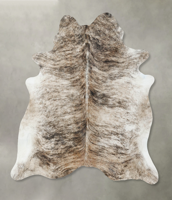 Light Brindle Large Brazilian Cowhide Rug 6'9"H x 5'10"W #B18608 by Hudson Hides
