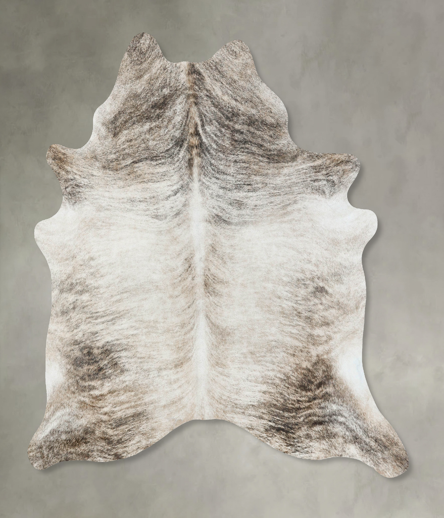 Light Brindle X-Large Brazilian Cowhide Rug 7'0"H x 6'1"W #B18611 by Hudson Hides