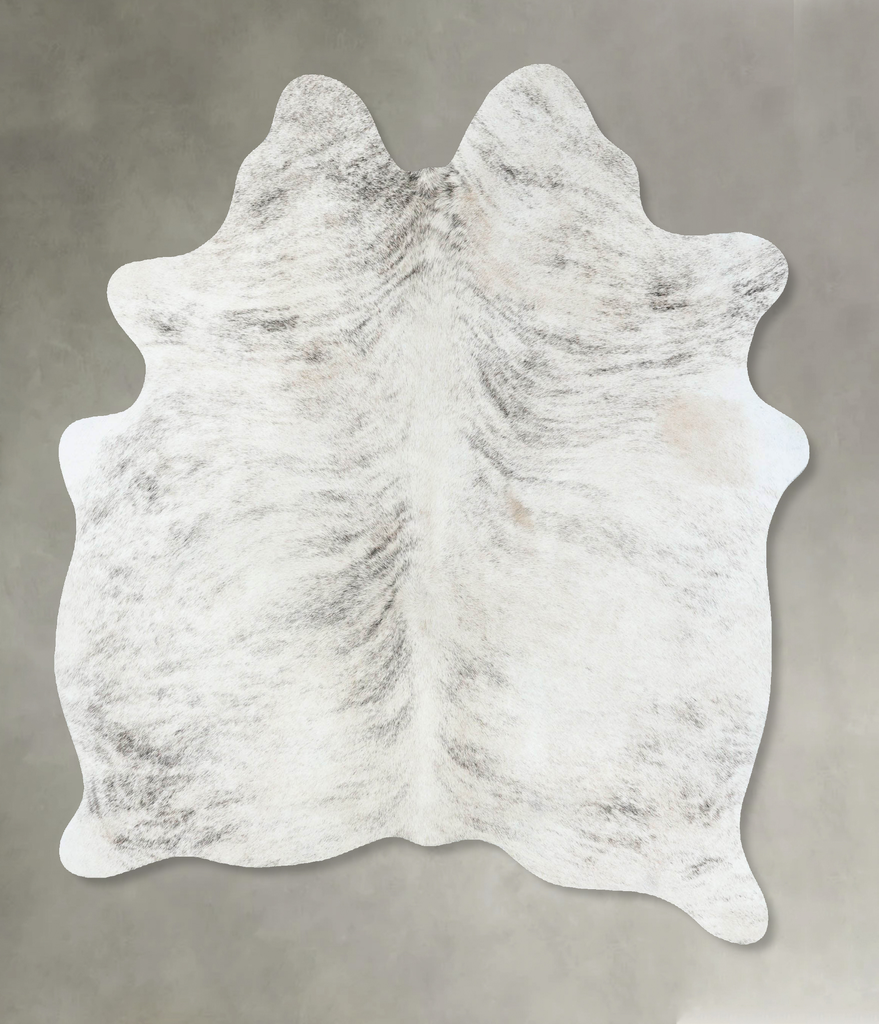 Grey Brindle Large Brazilian Cowhide Rug 6'4"H x 5'2"W #B18613 by Hudson Hides