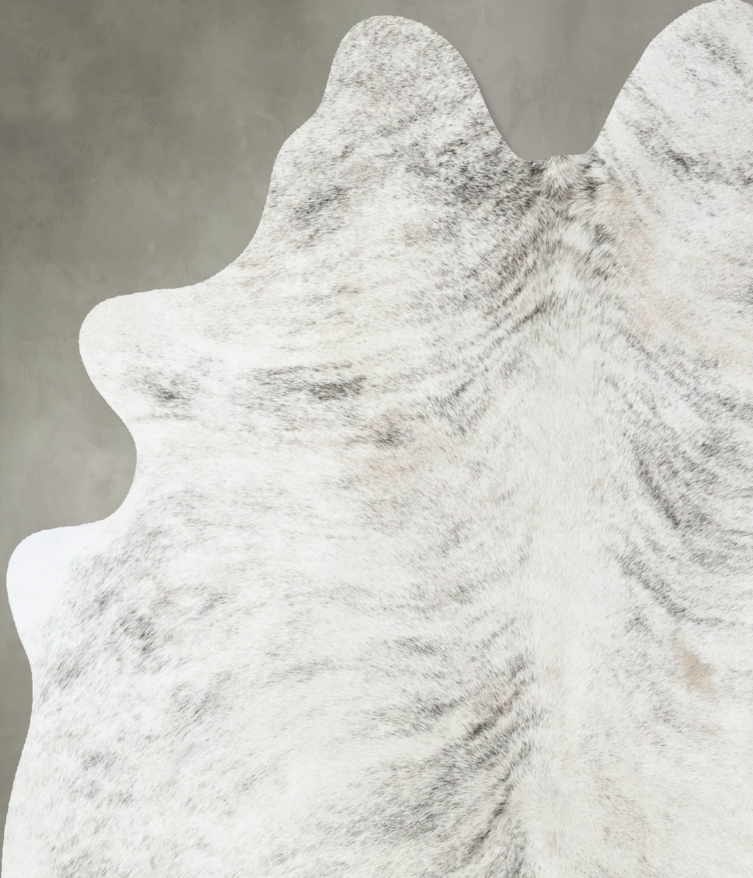 Grey Brindle Large Brazilian Cowhide Rug 6'4"H x 5'2"W #B18613 by Huds