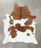 Brown and White X-Large Brazilian Cowhide Rug 7'3