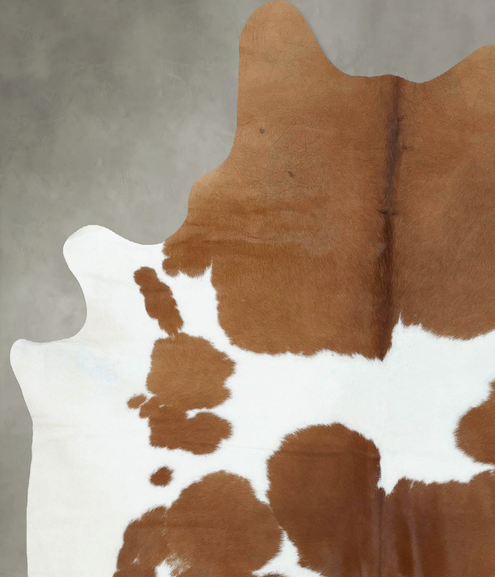 Brown and White X-Large Brazilian Cowhide Rug 7'3"H x 5'10"W #B18617 by Hudson Hides