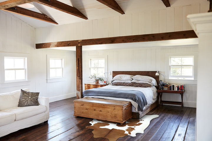 Brown and White X-Large Brazilian Cowhide Rug 7'3"H x 5'10"W #B18617 by Hudson Hides