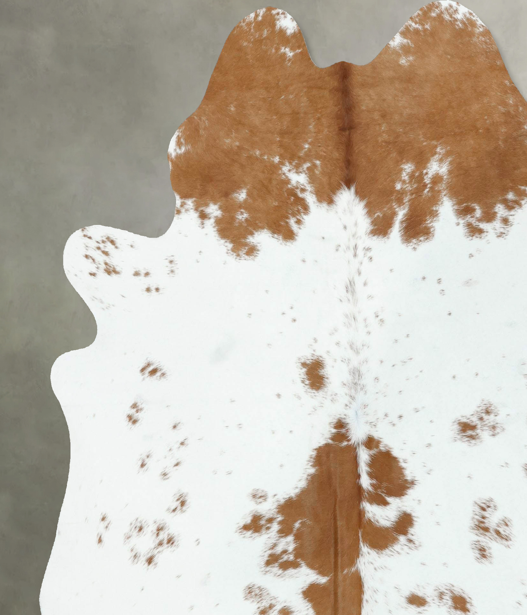 Brown and White X-Large Brazilian Cowhide Rug 7'6"H x 6'5"W #B18626 by