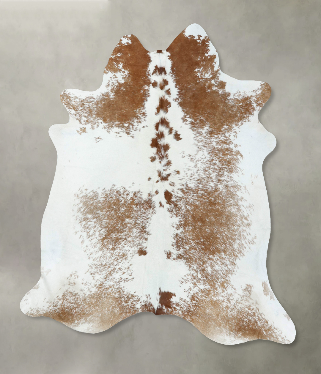 Salt and Pepper Brown X-Large Brazilian Cowhide Rug 7'3"H x 6'3"W #B18