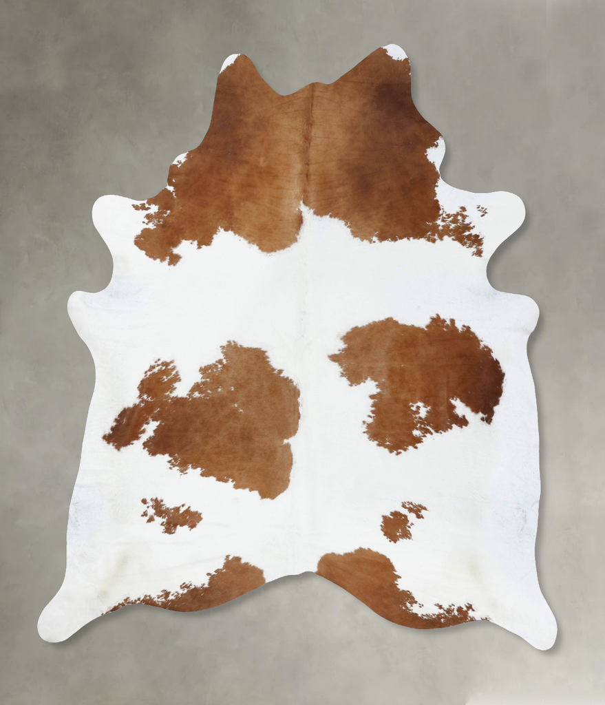 Brown and White XX-Large Brazilian Cowhide Rug 8'5"H x 7'1"W #B18644 by Hudson Hides