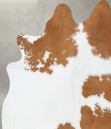 Brown and White Large Brazilian Cowhide Rug 6'7"H x 5'11"W #B18667 by Hudson Hides