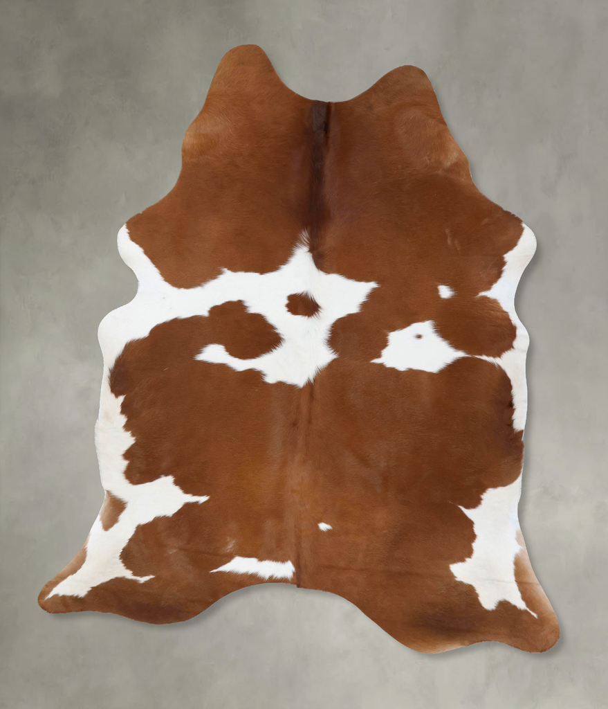 Brown and White X-Large Brazilian Cowhide Rug 7'4"H x 5'10"W #B18669 by Hudson Hides