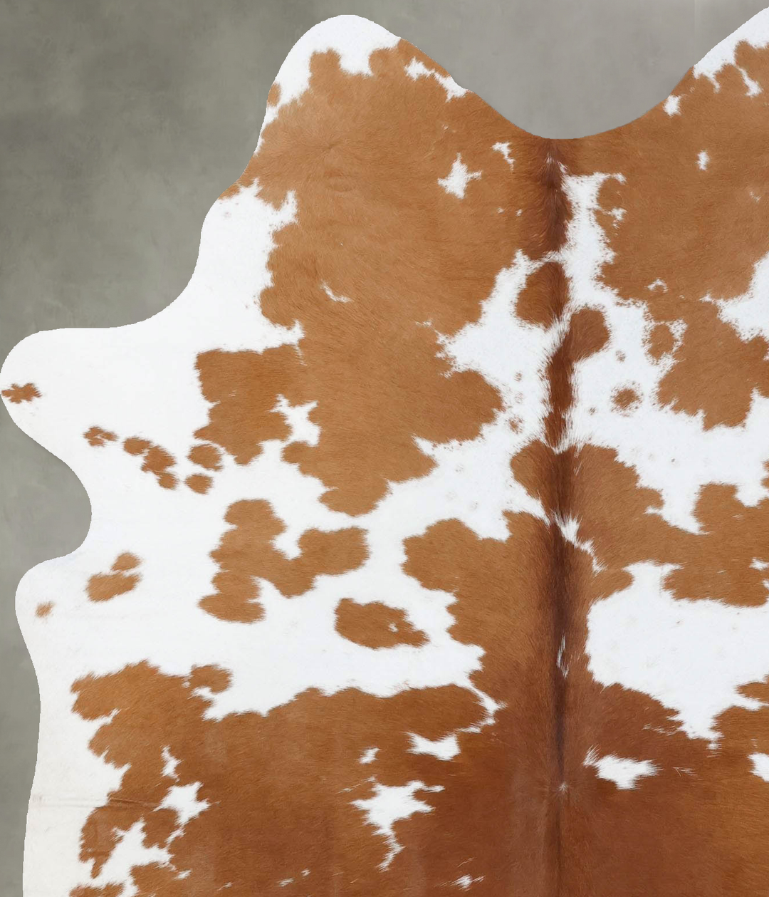 Brown and White Large Brazilian Cowhide Rug 6'9"H x 5'3"W #B18671 by H