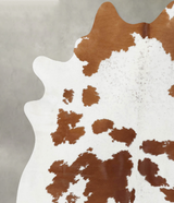 Brown and White X-Large Brazilian Cowhide Rug 7'7"H x 6'0"W #B18674 by Hudson Hides