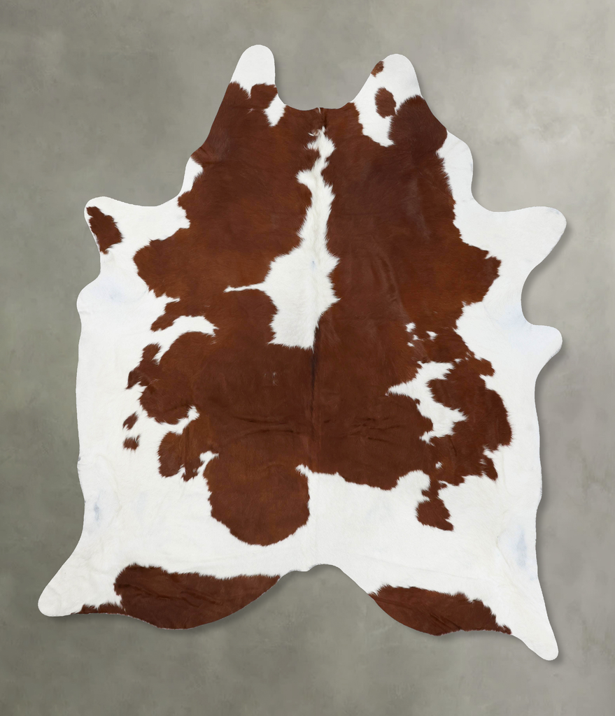 Brown and White XX-Large Brazilian Cowhide Rug 8'8"H x 7'0"W #B18682 by Hudson Hides