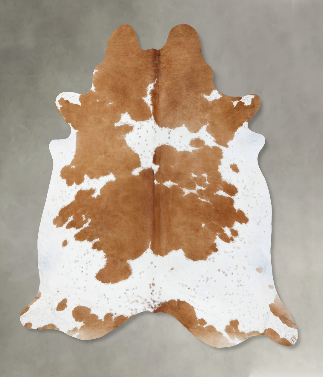 Beige and White XX-Large Brazilian Cowhide Rug 7'11"H x 7'0"W #B18687 