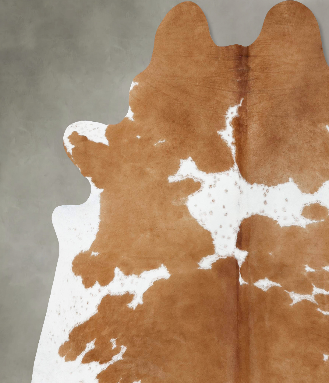 Beige and White XX-Large Brazilian Cowhide Rug 7'11"H x 7'0"W #B18687 