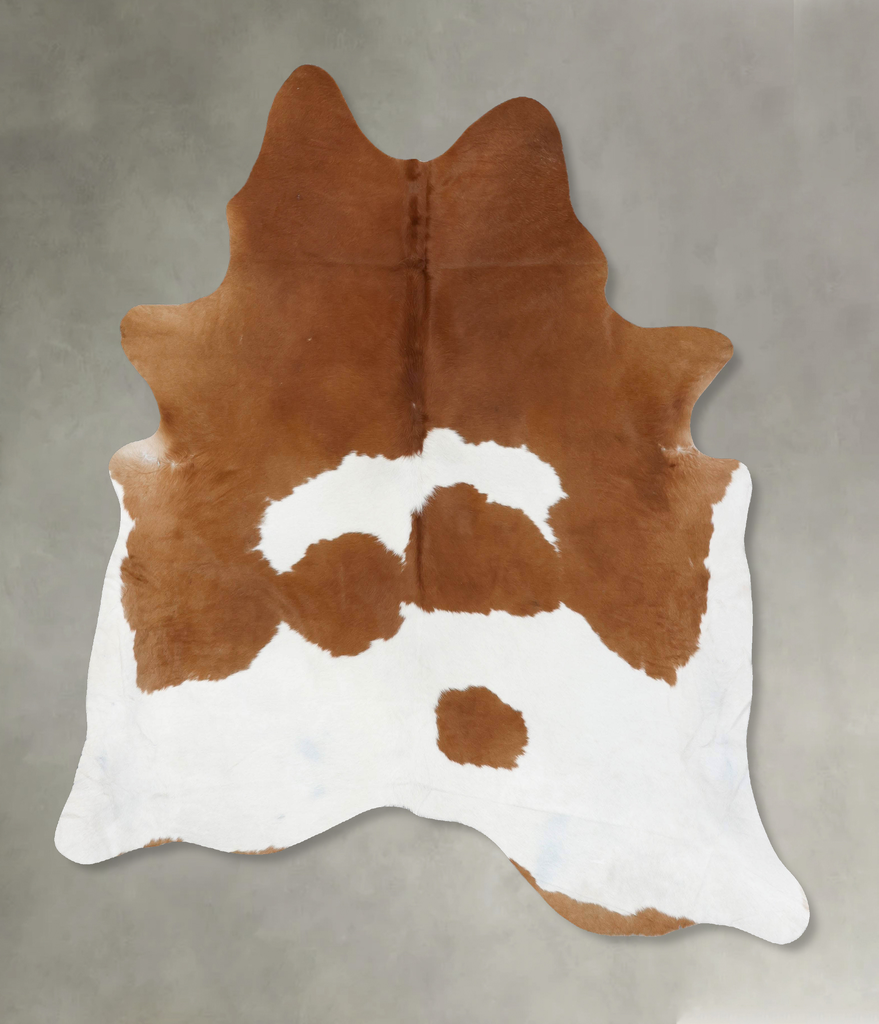 Brown and White XX-Large Brazilian Cowhide Rug 8'4"H x 7'0"W #B18691 by Hudson Hides