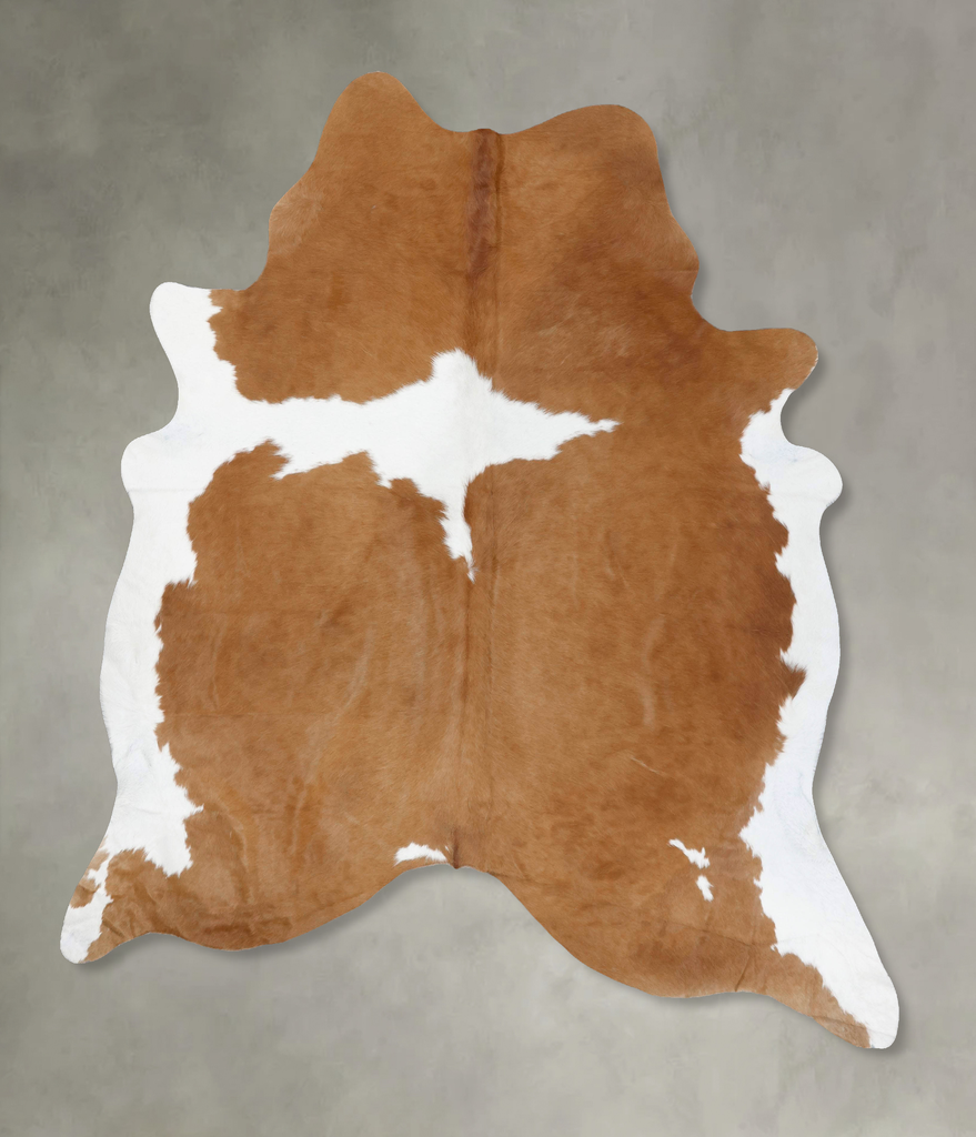 Beige and White XX-Large Brazilian Cowhide Rug 8'10"H x 7'4"W #B18700 by Hudson Hides