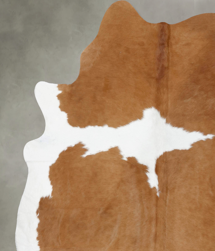 Beige and White XX-Large Brazilian Cowhide Rug 8'10"H x 7'4"W #B18700 by Hudson Hides