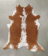 Brown and White X-Large Brazilian Cowhide Rug 7'8"H x 6'4"W #B18704 by Hudson Hides