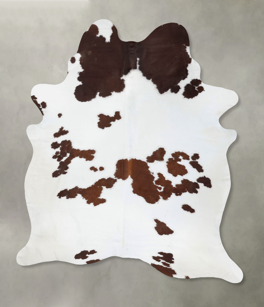 Brown and White XX-Large Brazilian Cowhide Rug 8'4"H x 6'2"W #B18726 by Hudson Hides