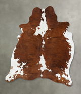 Tricolor X-Large Brazilian Cowhide Rug 7'3"H x 6'3"W #B18730 by Hudson Hides