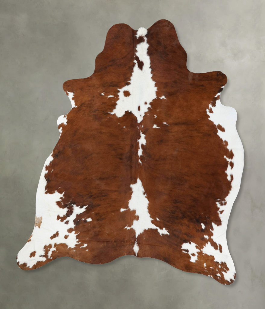 Tricolor X-Large Brazilian Cowhide Rug 7'3"H x 6'3"W #B18730 by Hudson Hides