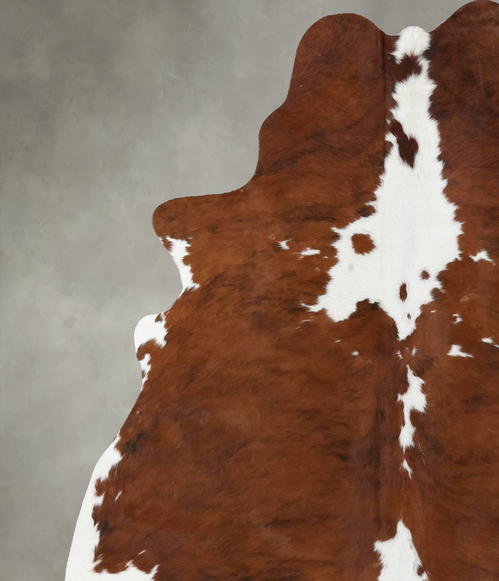 Tricolor X-Large Brazilian Cowhide Rug 7'3"H x 6'3"W #B18730 by Hudson Hides