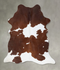 Brown and White Large Brazilian Cowhide Rug 6'5