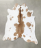 Brown and White XX-Large Brazilian Cowhide Rug 7'9