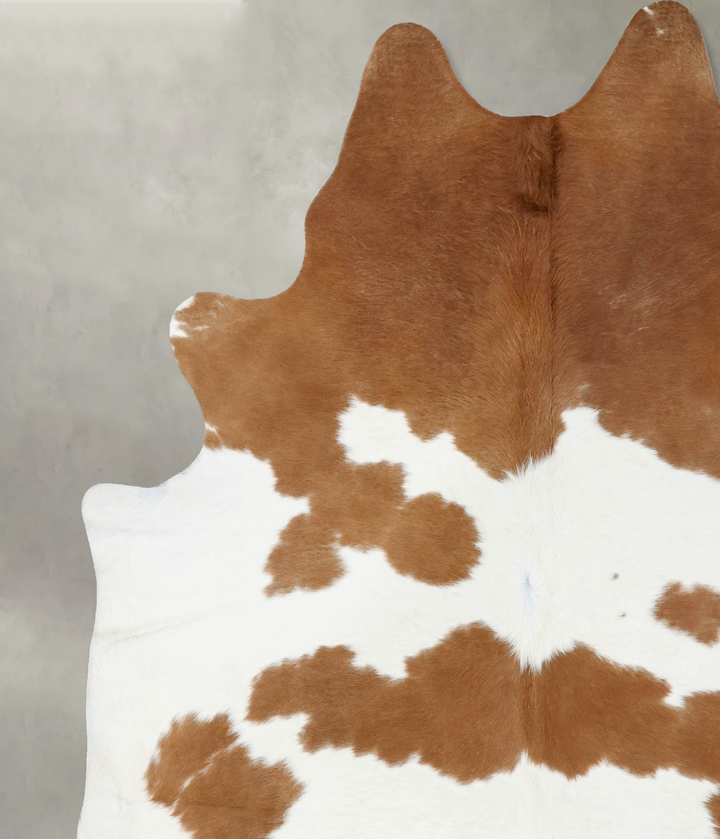 Brown and White XX-Large Brazilian Cowhide Rug 8'6"H x 7'1"W #B18756 by Hudson Hides